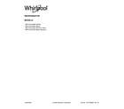 Whirlpool WRT312CZJB00 cover sheet diagram