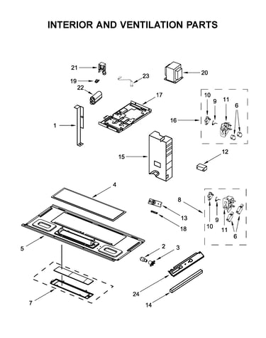 Interior and ventilation parts