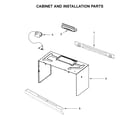 Whirlpool WMH31017HB6 cabinet and installation parts diagram