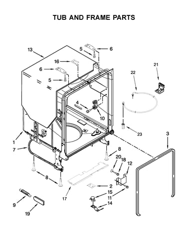 Tub and frame parts