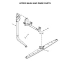 Whirlpool WDF520PADM8 upper wash and rinse parts diagram