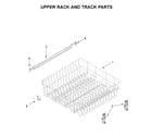 Whirlpool WDF520PADM8 upper rack and track parts diagram