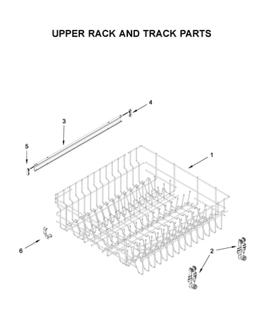 Upper rack and track parts