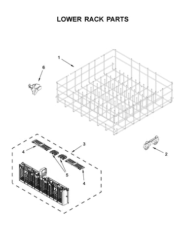 Lower rack parts