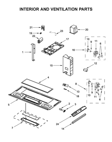 Interior and ventilation parts