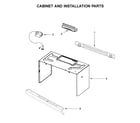 Whirlpool WMH31017HZ6 cabinet and installation parts diagram