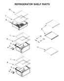 Refrigerator shelf parts