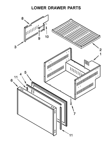 Lower drawer parts