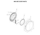 Whirlpool 7MWFC9822HC1 hmi and door parts diagram