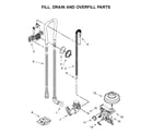 Whirlpool WDF330PAHS4 fill, drain and overfill parts diagram