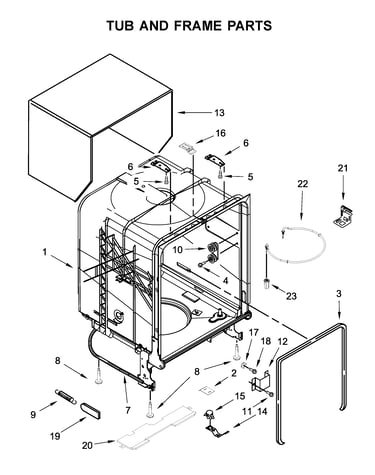Tub and frame parts