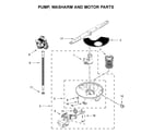 Whirlpool WDF330PAHS4 pump, washarm and motor parts diagram