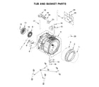 Whirlpool BNF15ASANA0 tub and basket parts diagram