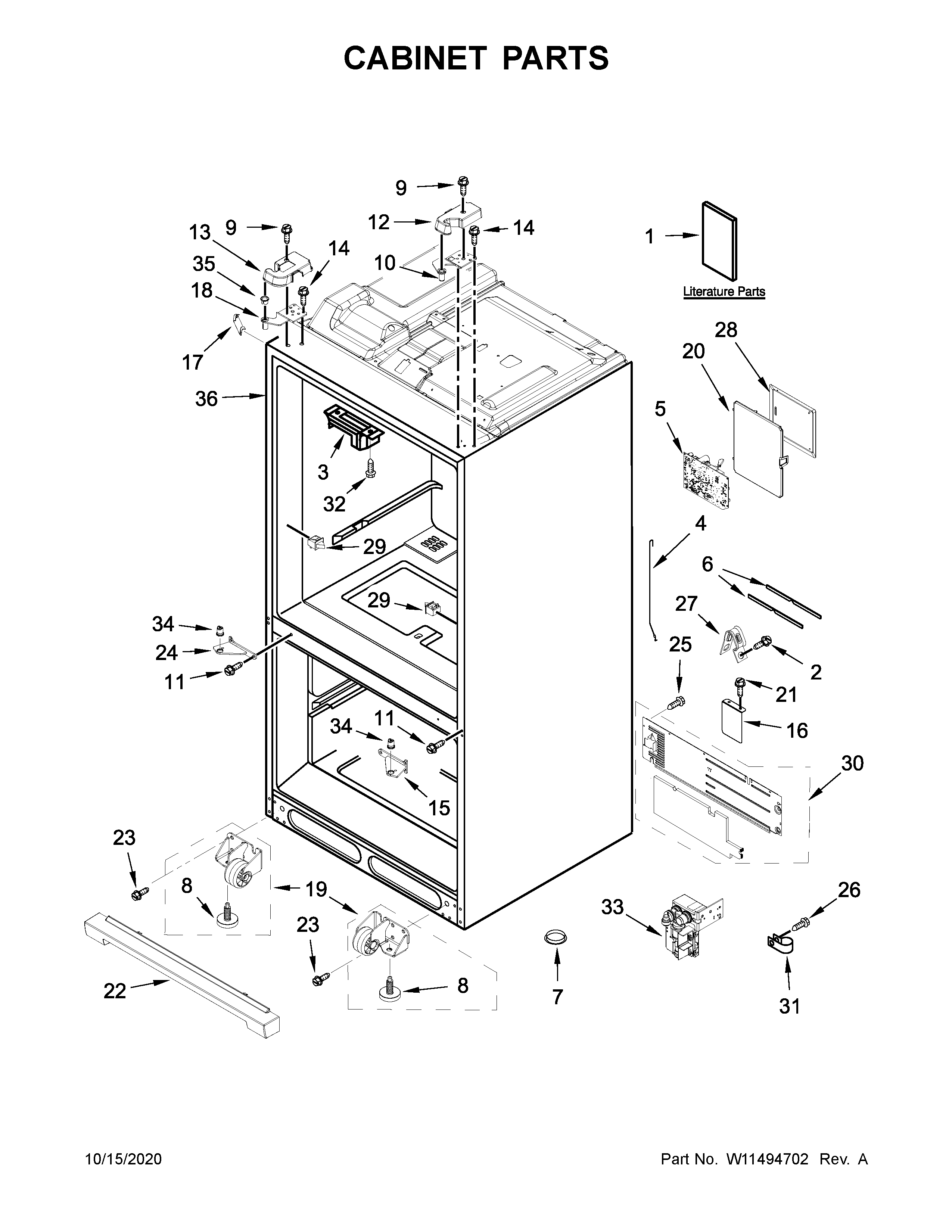 Cabinet parts