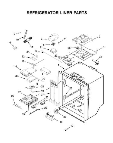 Refrigerator liner parts