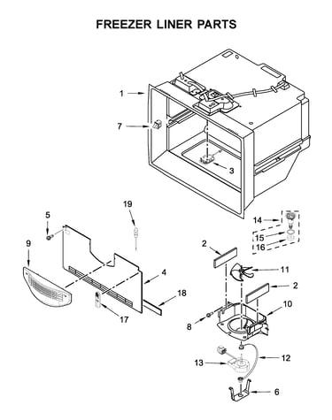 Freezer liner parts