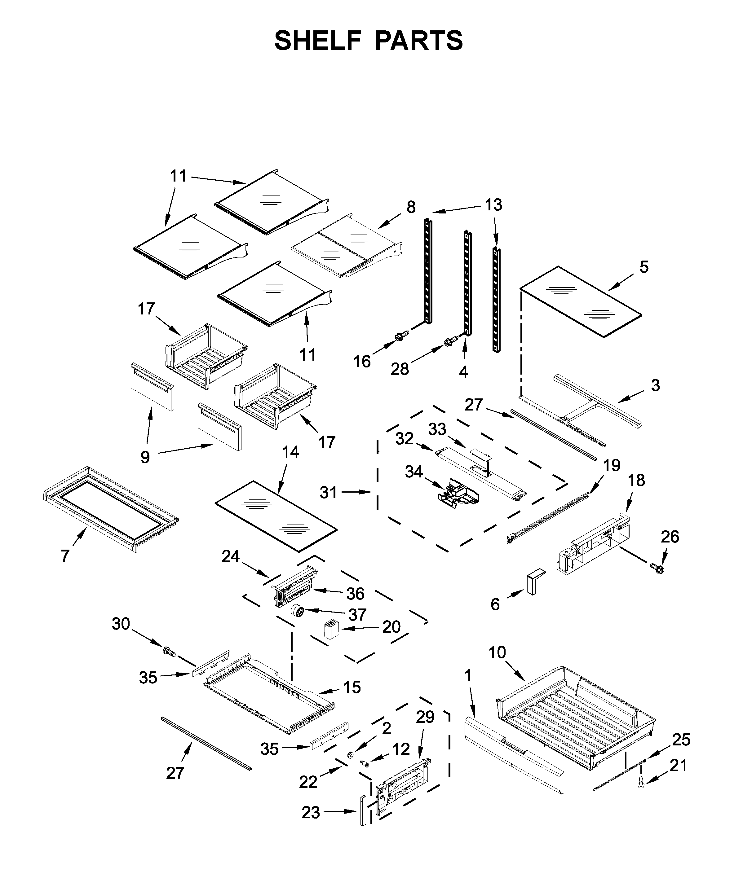 Shelf parts