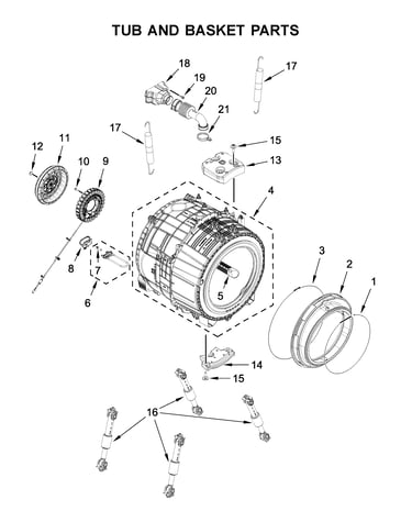 Tub and basket parts