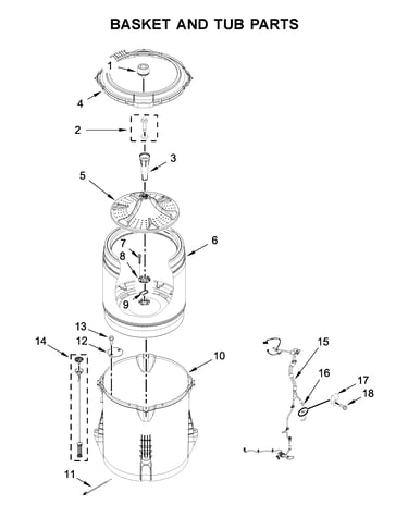 Basket and tub parts