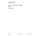 Amana AGR6603SFW1 cover sheet diagram