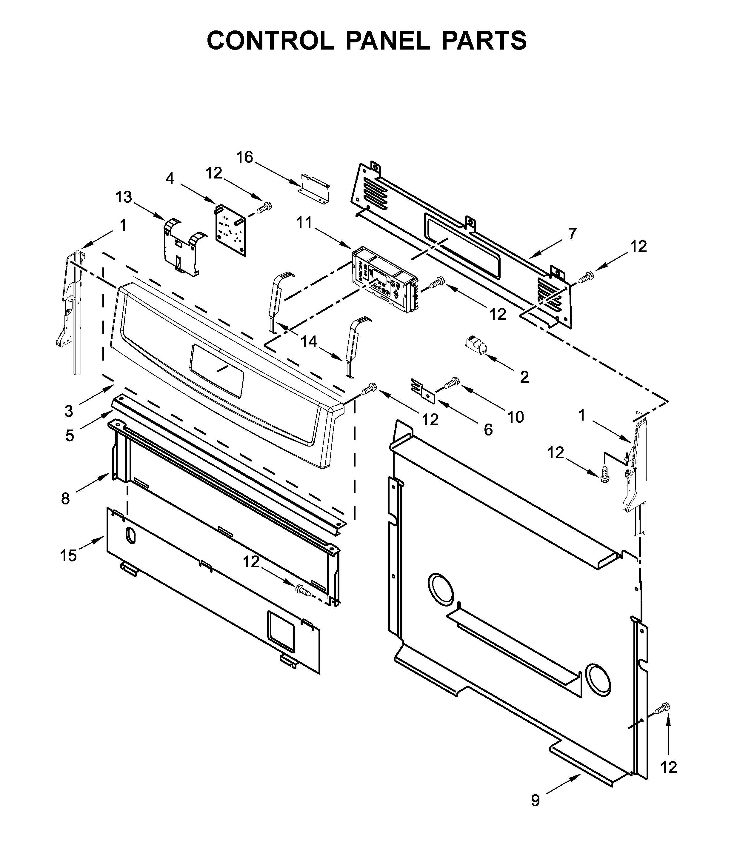 Control panel parts
