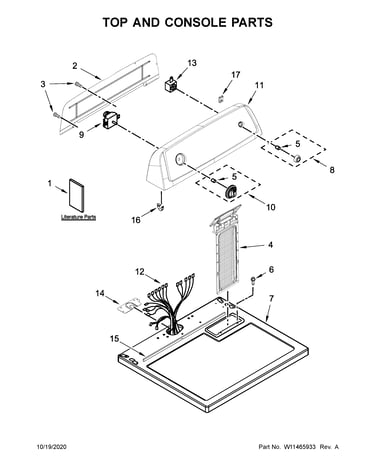 Top and console parts