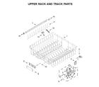 KitchenAid KDTM604KBS0 upper rack and track parts diagram