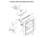 KitchenAid KDTM404KPS0 control panel and inner door parts diagram