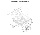 KitchenAid KDTM404KPS0 upper rack and track parts diagram