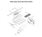 KitchenAid KDTM404KPS0 third level rack and track parts diagram