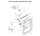 KitchenAid KDFM404KPS0 control panel and inner door parts diagram
