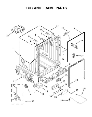 Tub and frame parts