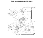 KitchenAid KDFM404KBS0 pump, washarm and motor parts diagram