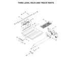 KitchenAid KDFM404KBS0 third level rack and track parts diagram