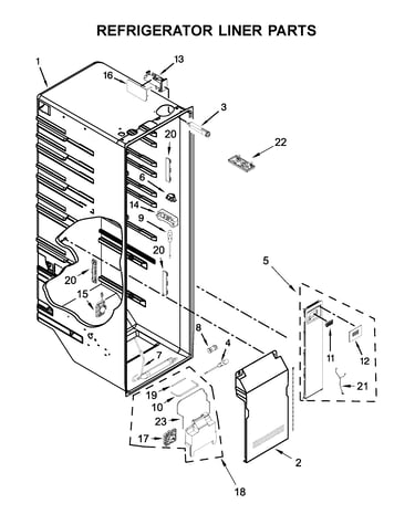 Refrigerator liner parts