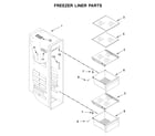 KitchenAid KRSF705HBS01 freezer liner parts diagram