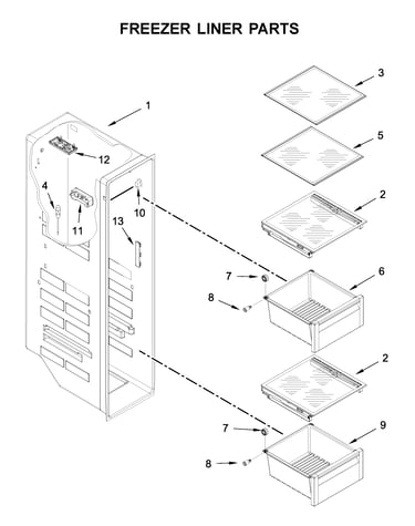 Freezer liner parts