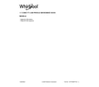 Whirlpool YWML35011KS0 cover sheet diagram