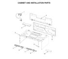 Whirlpool YWML35011KW0 cabinet and installation parts diagram