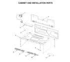 Whirlpool YWML55011HB5 cabinet and installation parts diagram