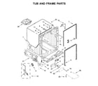 Maytag MDB4949SKZ0 tub and frame parts diagram