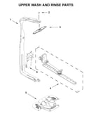 Upper wash and rinse parts