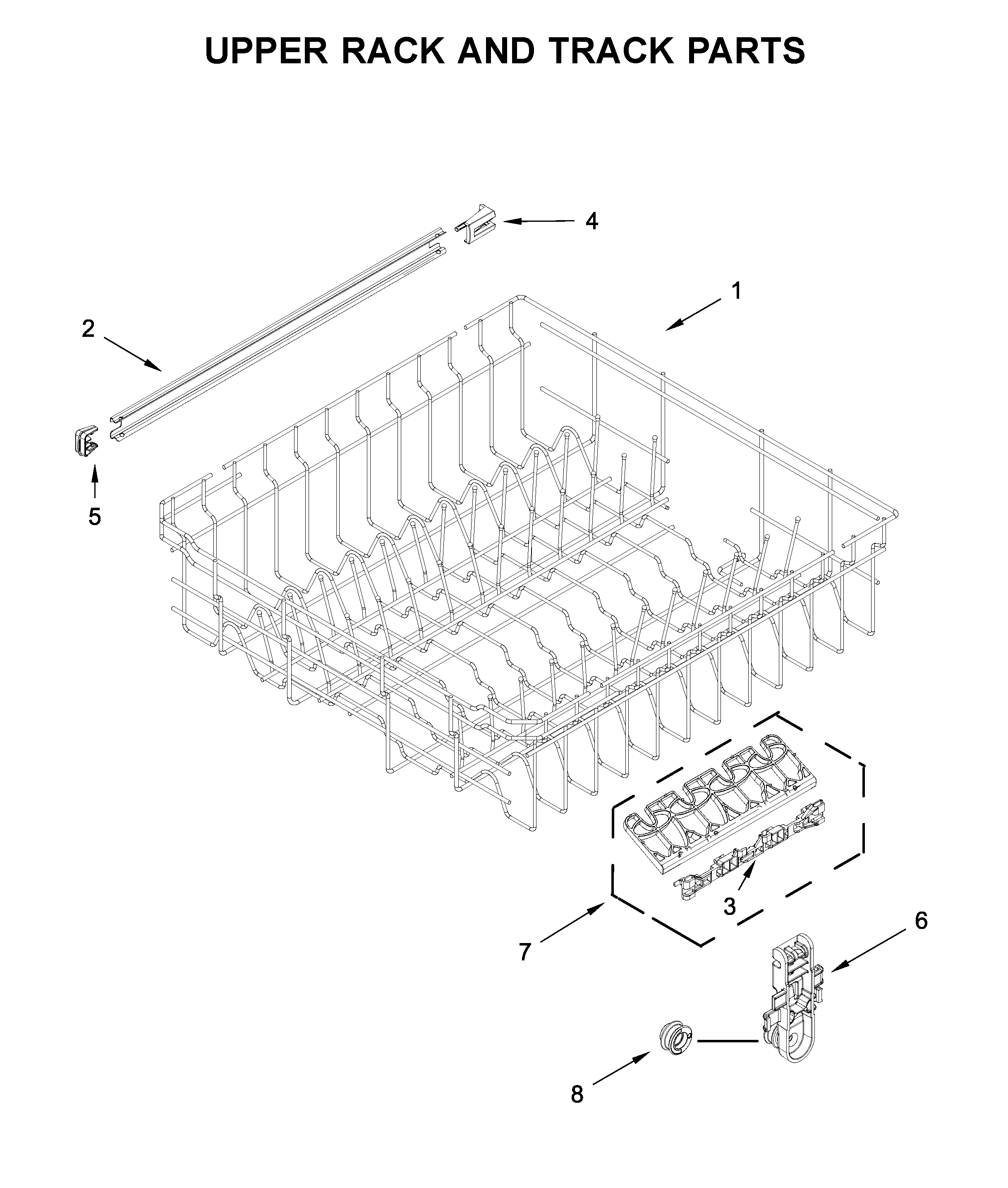 UPPER RACK AND TRACK PARTS