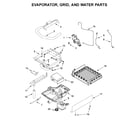 KitchenAid KUID508HWH00 evaporator, grid, and water parts diagram