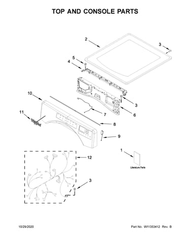 Top and console parts