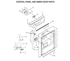 KitchenAid KDPM804KPS0 control panel and inner door parts diagram