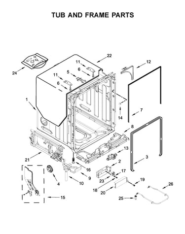 Tub and frame parts
