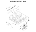 KitchenAid KDPM804KBS0 upper rack and track parts diagram