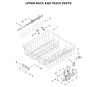 KitchenAid KDTM804KPS0 upper rack and track parts diagram