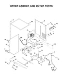 Dryer cabinet and motor parts